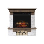 Dimplex - fireplace with Optiflame Porto Walnut casing